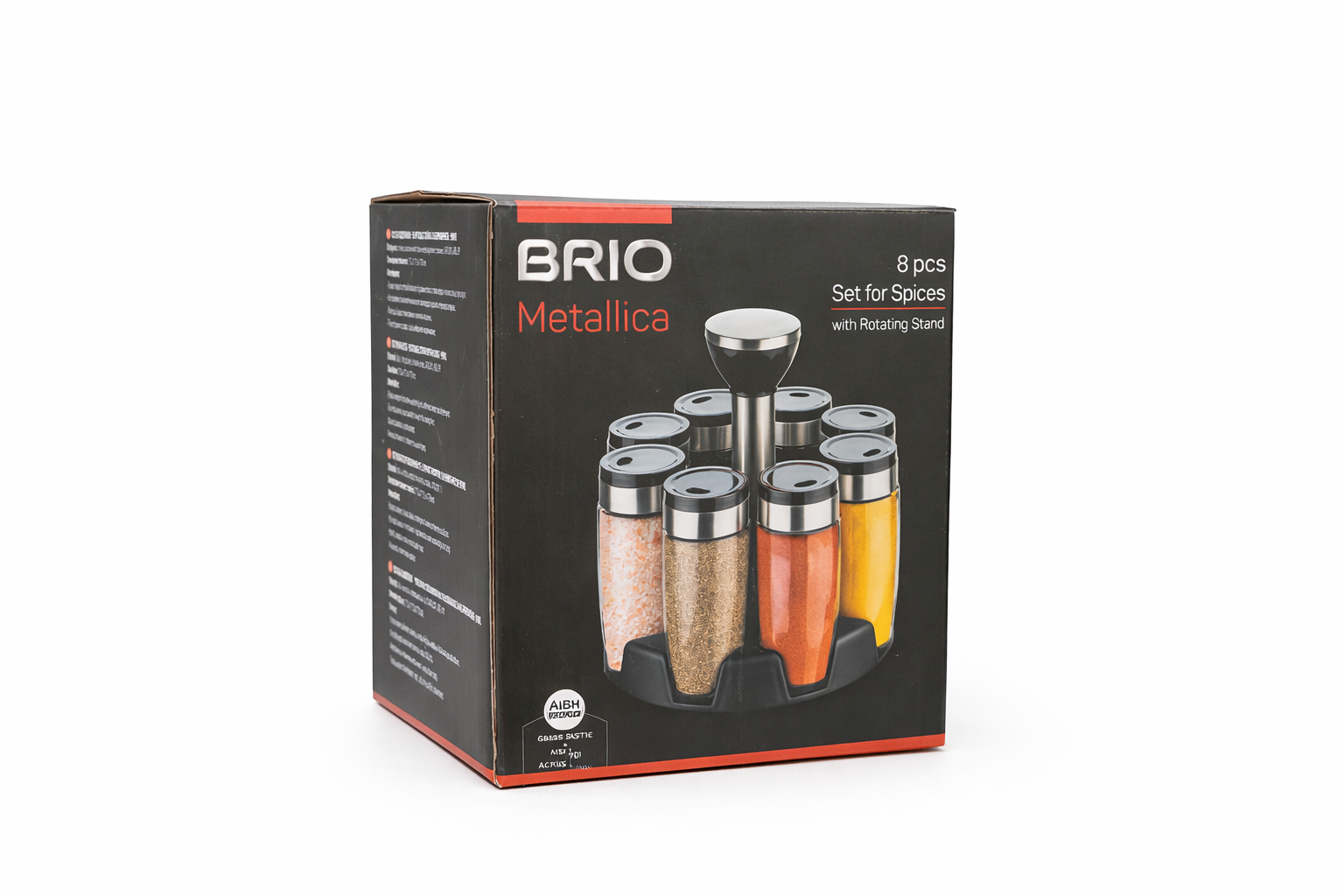 Suport Condimente Rotativ cu 8 Borcane Premium – Organizare Rapidă în Bucătărie