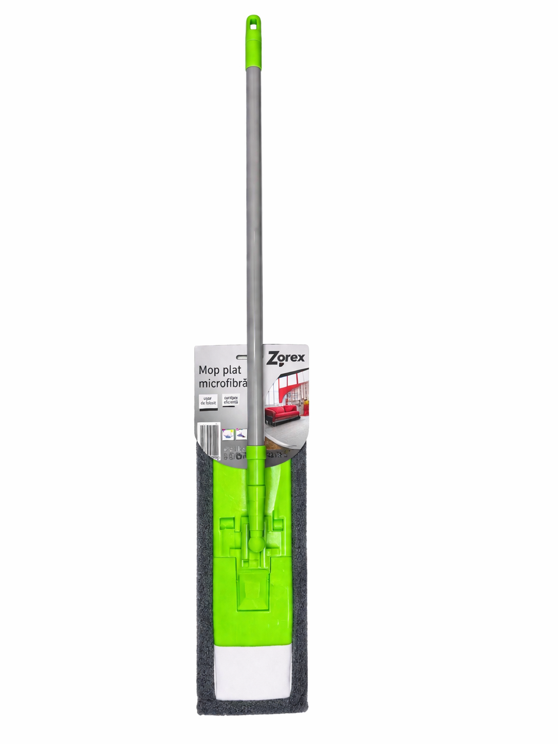 Mop Plat din Microfibră Zorex – Curățenie Rapidă și Eficientă pentru Orice Podea