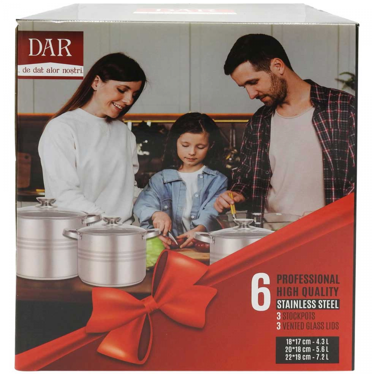 Set Oale Inox 6 Piese cu Capace din Sticlă – Gătit Rapid și Elegant