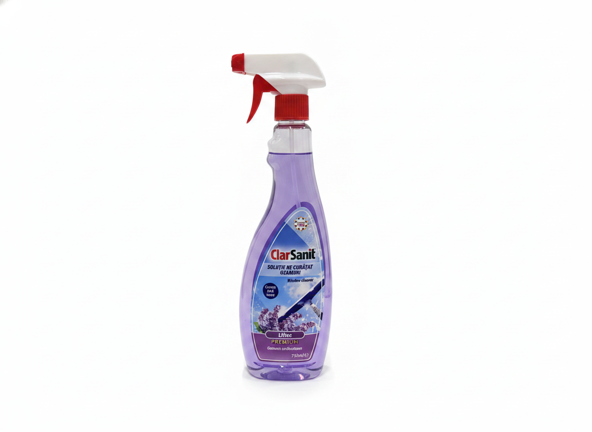 Soluție Curățat Geamuri ClarSanit – Strălucire Fără Urme, Parfum Lilia