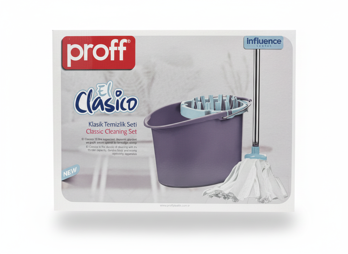 Set Curățenie Proff El Clasico – Găleată cu Storător + Mop