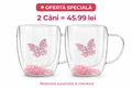 Cană Elegantă din Sticlă cu Design Fluture – Perfectă pentru Momentele Tale de Relaxare