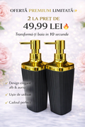 Dispenser Săpun Lichid Premium – Negru & Auriu
