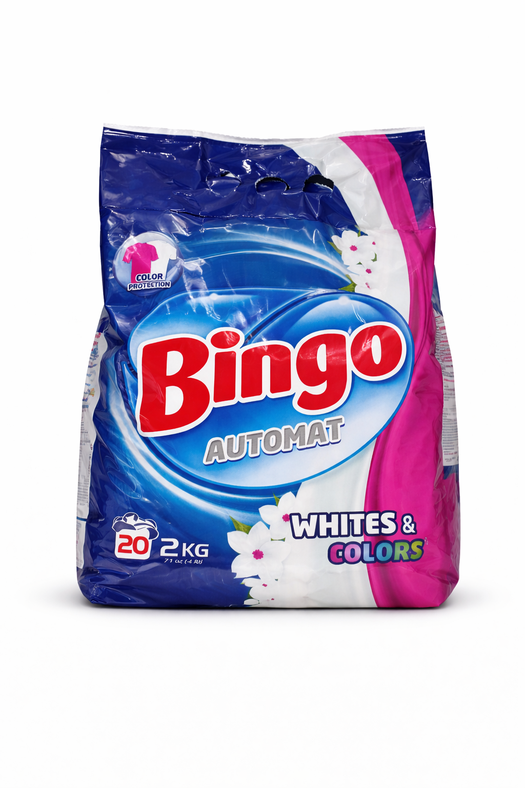 Detergent Automat Bingo Whites & Colors 2KG – Curățare Eficientă pentru Haine Albe și Colorate