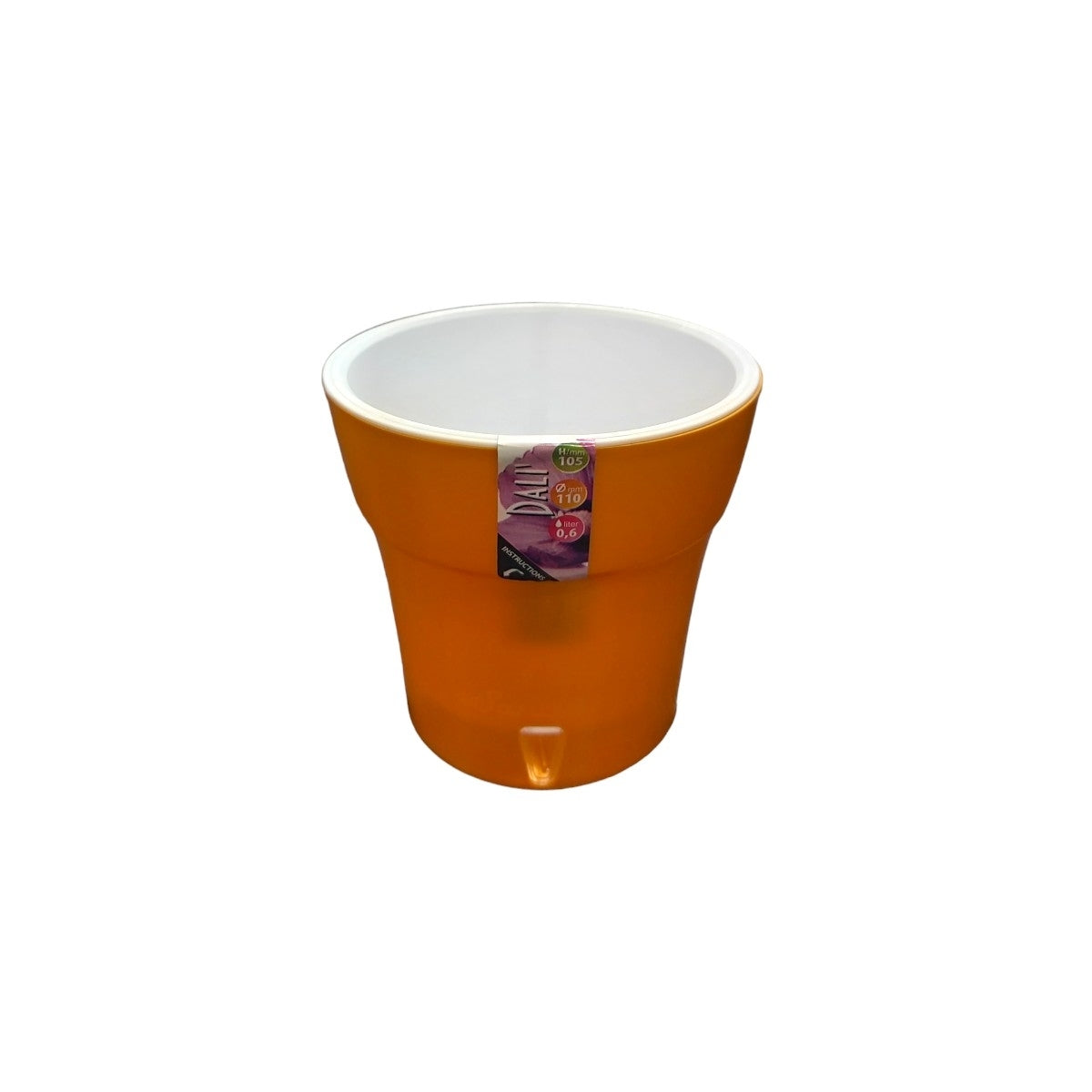 Ghiveci 0.6L – Compact, Modern și Practic (Caramel & Alb)